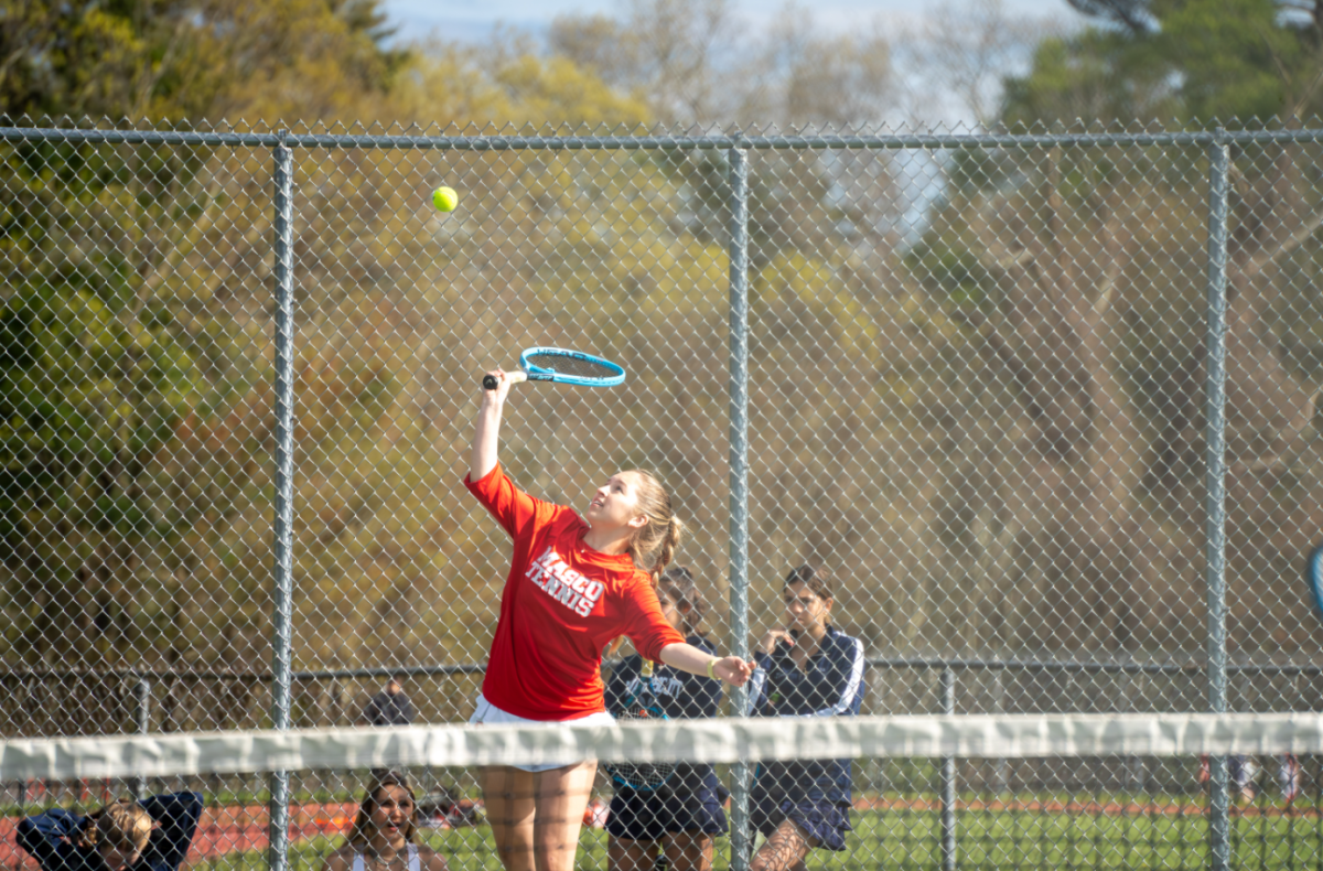 Senior Paige Hurton Who Won In Competitive Doubles Match With Junior Hannah Pietarapolo