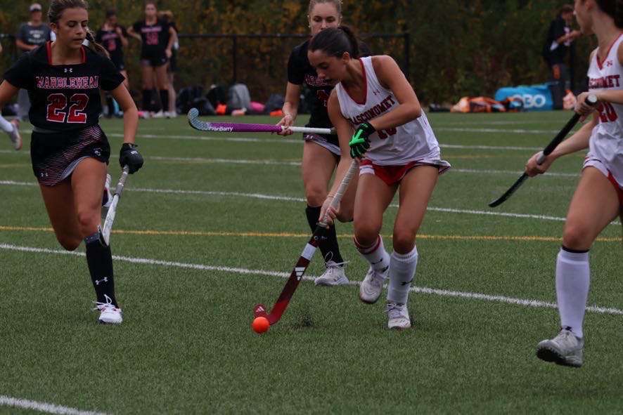 Masco's Mia Juliano with the ball 