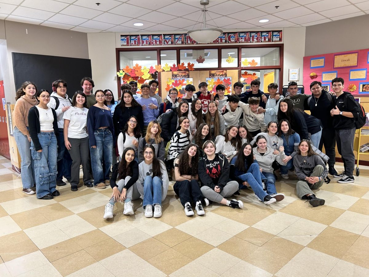 ACE Club, Spanish Club, and Portuguese club with students from the Spanish Exchange last November.