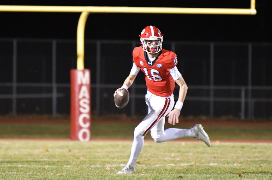 Masco's Drew Gustafson on the run