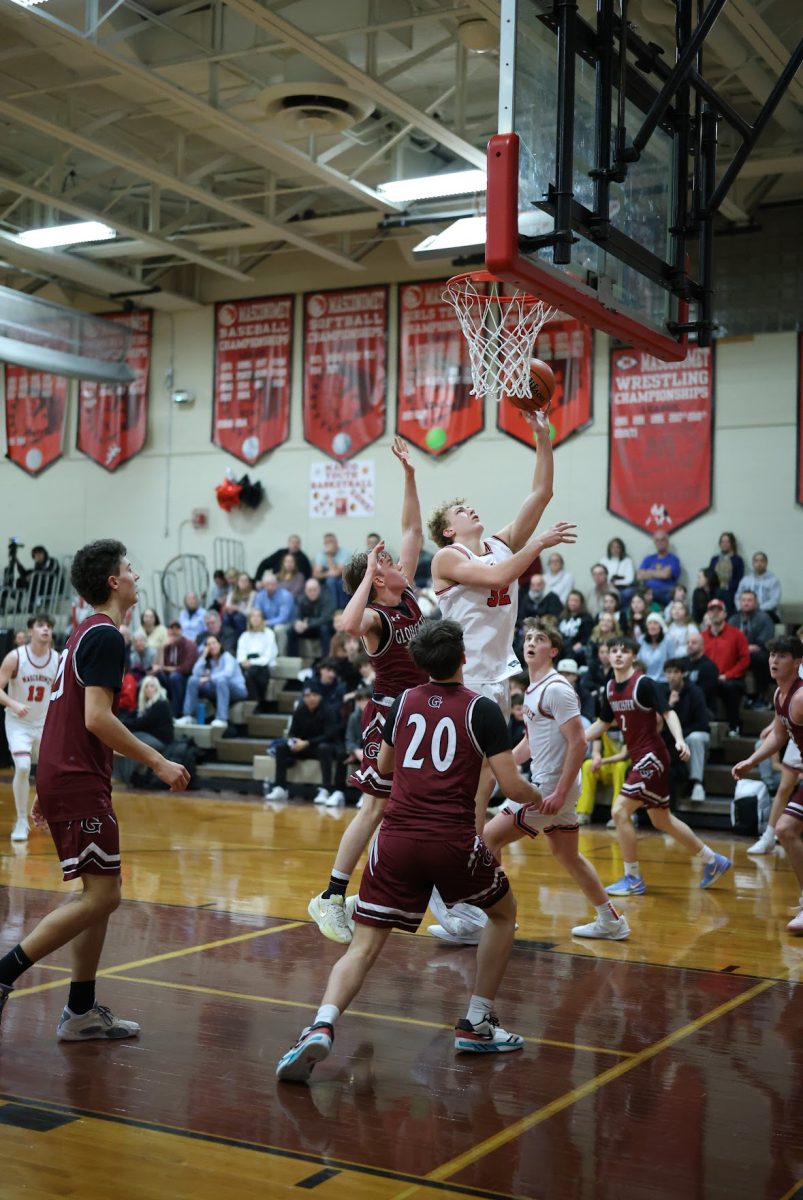 Masco's Hunter Rossi with the strong layup  